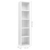 vidaXL CD-Schrank Hochglanz-Wei&szlig; 21x16x93,5 cm Holzwerkstoff