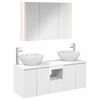 vidaXL Badezimmerschrank-Set 4 stk. Wei&szlig; Holzwerkstoff