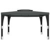vidaXL Pavillon mit Doppeldach Anthrazit 3,98x2,98 m Stahl