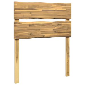 vidaXL Kopfteil mit Live Edge ROSTOCK Wei&szlig; 90 cm Massivholz Akazie