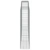vidaXL Gabionen mit Hochbogen 8 Stk. 400x50x200/220cm Verzinktes Eisen