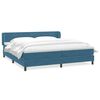 vidaXL Boxspringbett mit Matratzen Dunkelblau 180x210 cm Samt