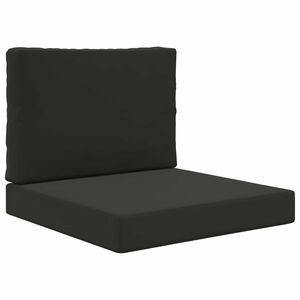 vidaXL Sofakissen f&uuml;r drau&szlig;en 2 pcs Schwarz Polyester