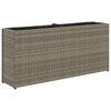 vidaXL Pflanzk&uuml;bel mit 2 T&ouml;pfen 2 Stk. Grau 90x20x40 cm Poly Rattan
