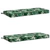 vidaXL 2-teilige Bankkissen SOEST 100 % Polyester Blattmuster
