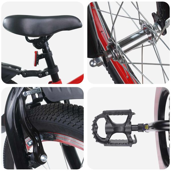 vidaXL Kinderfahrrad 18 Zoll f&uuml;r 5-7 Jahre alt Blau Schwarz