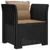 vidaXL 1-Sitzer Sessel mit Kissen Rattan-Look PP Anthrazit