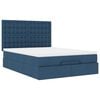 vidaXL Ottoman-Bett mit Matratze Blau 140x200 cm Stoff