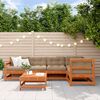 vidaXL Garten-Lounge-Set 6 pcs Wachsbraun Massives Kiefernholz