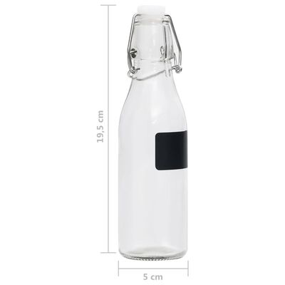 vidaXL Glasflaschen mit Bügelverschluss 12 Stk. Rund 250 ml