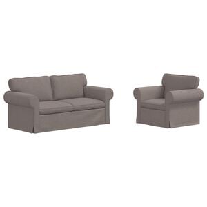 vidaXL Sofa 2 pcs Taupe