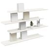 vidaXL Schwebendes Regal 4 pcs Wei&szlig; 100 x 18 x 2,5 cm Stahl