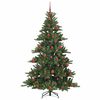 vidaXL K&uuml;nstlicher klappbarer Weihnachtsbaum Gr&uuml;n 180 cm PVC und Stahl