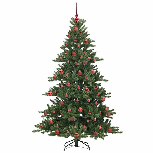 vidaXL K&uuml;nstlicher klappbarer Weihnachtsbaum Gr&uuml;n 180 cm PVC und Stahl