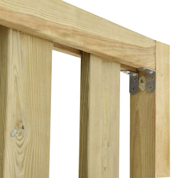 vidaXL Gartenzaun Impr&auml;gniertes Kiefernholz 5,34x1,3 m