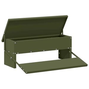 vidaXL H&uuml;hnertretfeeder Olivgr&uuml;n 48,5 x 39,5 x 19 cm 5 kg