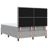vidaXL Boxspringbett mit Kopfteil Hellgrau 140 x 190 cm Stoff