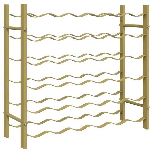 vidaXL Weinregal f&uuml;r 36 Flaschen Golden Metall