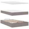 vidaXL Ottomane Bett mit Matratze & LEDs Taupe 120x190 cm Stoff