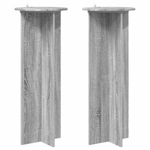 vidaXL Pflanzenst&auml;nder 2 Stk. Sonoma-Grau &Oslash;40 x 100 cm Holzwerkstoff