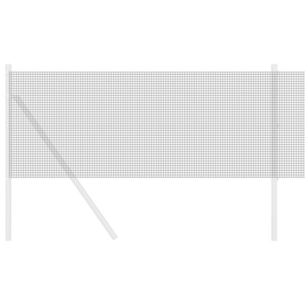 vidaXL Geschwei&szlig;ter Drahtzaun Grau 0,8 x 25 m