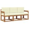 vidaXL Outdoor-Sofagarnitur 3 stk. Natur und Creme