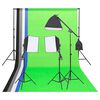 vidaXL Fotostudio-Beleuchtung Set mit Hintergr&uuml;nden und Reflektor
