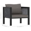 vidaXL 7-tlg. Garten-Lounge-Set mit Auflagen Poly Rattan Anthrazit