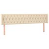 vidaXL Kopfteil mit Ohren Creme 183x16x78/88 cm Stoff