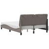 vidaXL Bett mit Matratze Taupe 140x190 cm Stoff