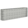 vidaXL Hochbeet Verzinkter Stahl 224x40x68 cm Silbern