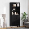 vidaXL Highboard Schwarz Eichen-Optik 69,5 x 34 x 180 cm Holzwerkstoff