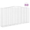 vidaXL Gabionen mit Hochbogen 10Stk. 400x50x200/220cm Verzinktes Eisen