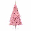 vidaXL K&uuml;nstlicher vorbeleuchteter Weihnachtsbaum Rosa 240 cm PVC