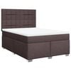 vidaXL Boxspringbett mit Matratze Dunkelbraun 140x190 cm Stoff