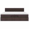 vidaXL Ottoman-Bett mit Matratze Dunkelbraun 200x200 cm Stoff