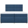 vidaXL Boxspringbett mit Matratze Blau 200x200 cm Stoff