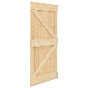 vidaXL T&uuml;r NARVIK 80 x 210 cm Massivkiefer (Unbehandelt) Natur