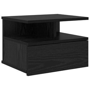 vidaXL Schwebender Nachttisch Schwarz Eichen-Optik 40 x 31 x 28 cm
