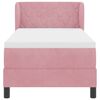 vidaXL Boxspringbett mit Matratze mit Kopfteil Rosa 80 x 200 cm Samt