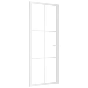 vidaXL Innent&uuml;r 83x201,5 cm Wei&szlig; ESG-Glas und Aluminium
