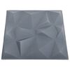 vidaXL 3D-Wandpaneele 12 Stk. 50x50 cm Diamant Grau 3 m²