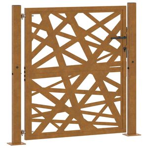 vidaXL Gartentor 100x100 cm Cortenstahl Helles Design