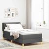 vidaXL Boxspringbett mit Matratze Dunkelgrau 80 x 200 cm Stoff