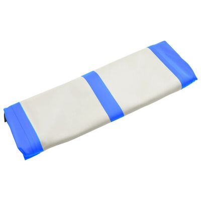 vidaXL Aufblasbare Gymnastikmatte mit Pumpe 800x100x15 cm PVC Blau