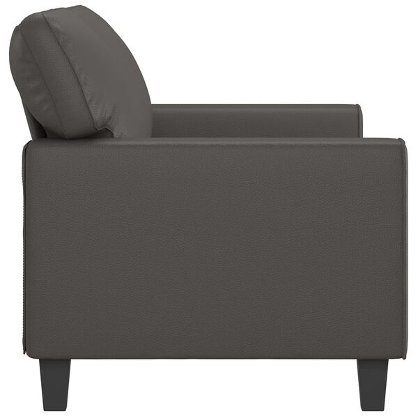 vidaXL 2-Sitzer-Sofa Grau 140 cm Kunstleder