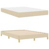 vidaXL Boxspringbett mit Matratze Creme 160 x 200 cm Stoff