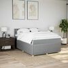vidaXL Boxspringbett mit Matratze Hellgrau 160x200 cm Stoff