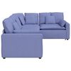 vidaXL Modulares Sofa mit Kissen Stoff Jeansblau