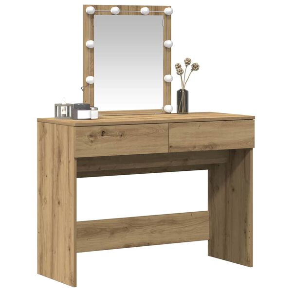 vidaXL Schminktisch Artisan-Eiche 100 x 40 x 130 cm Holzwerkstoff